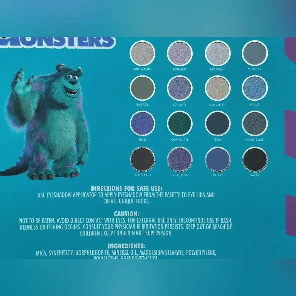 Monsters Inc. Sullivan Furry Face Eyeshadow Palette